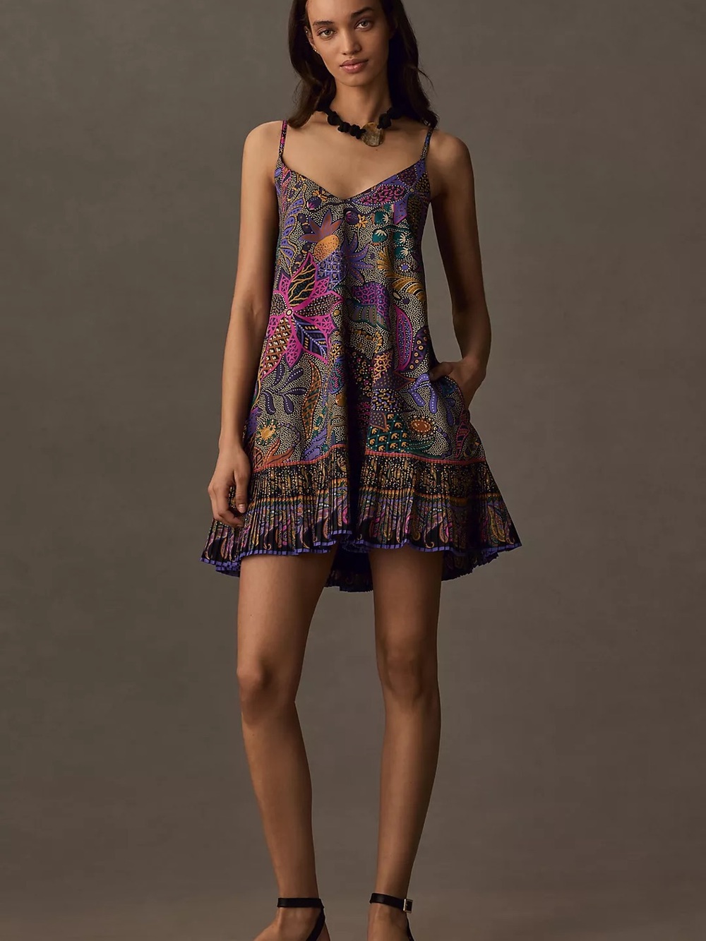 Love The Label Padma Printed Swing Mini Dress XS